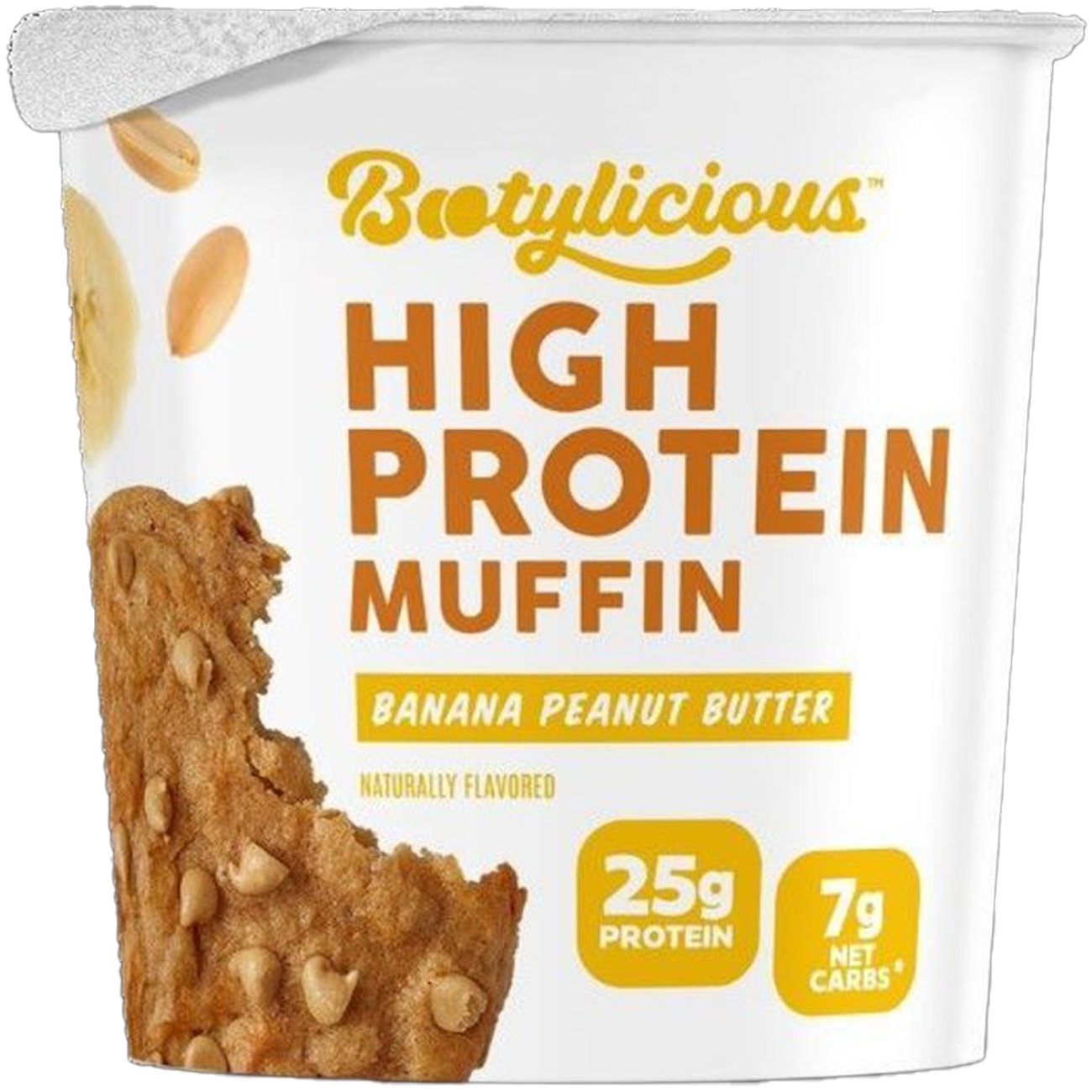 Bootylicious 25g Protein Muffin Cup -  Banana Peanut Butter, 2.39 oz