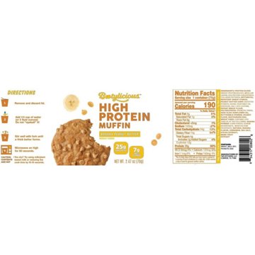 Bootylicious 25g Protein Muffin Cup -  Banana Peanut Butter