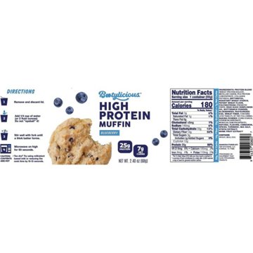 Bootylicious 25g Protein Muffin Cup - Blueberry, 2.40 oz