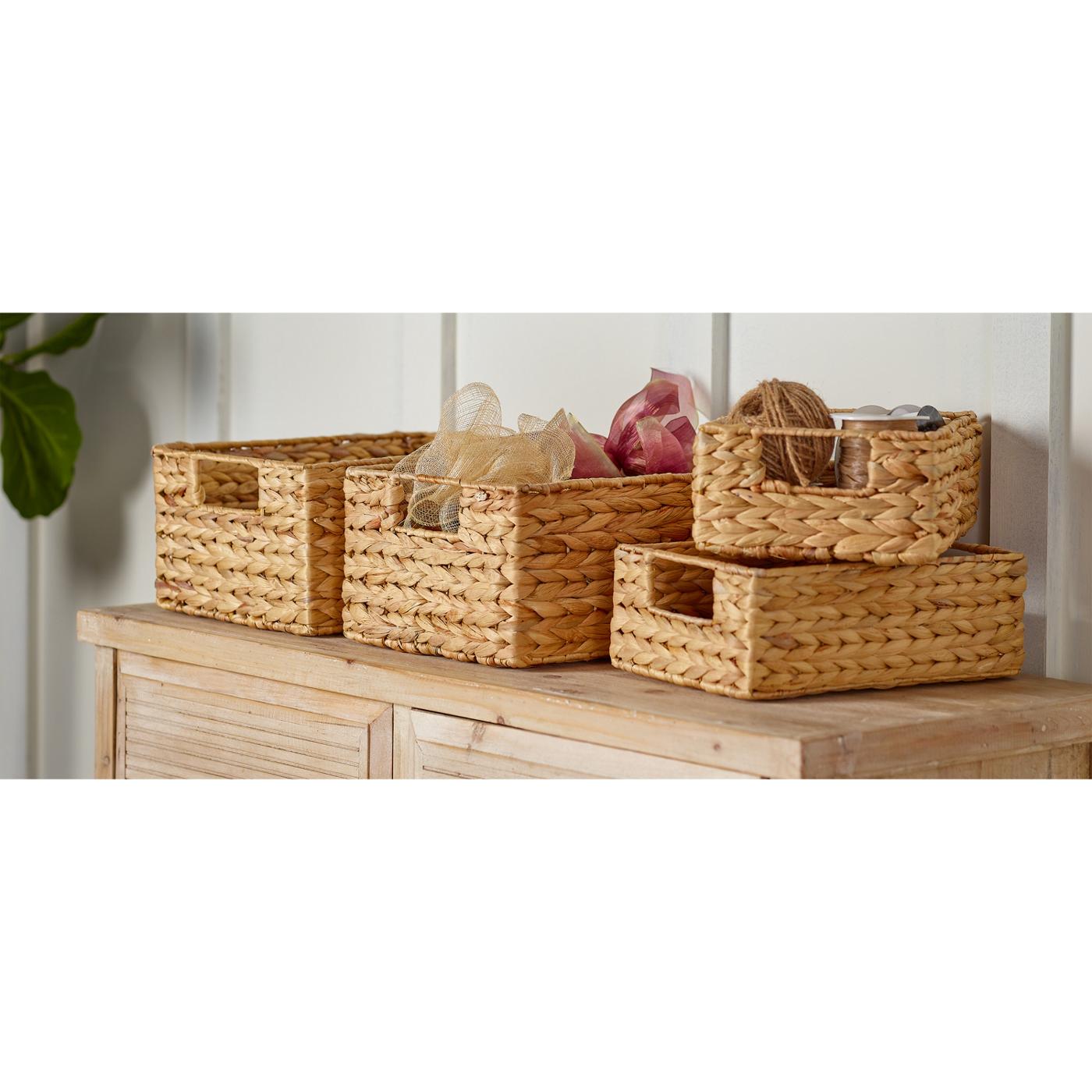 our goods Woven Plastic Storage Basket - White - Shop Storage Bins at H-E-B