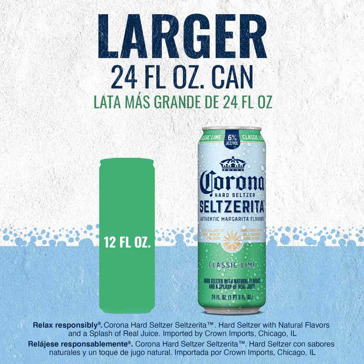 Corona Hard Seltzer Seltzerita Classic Lime Gluten Free 24 oz Can; image 2 of 7