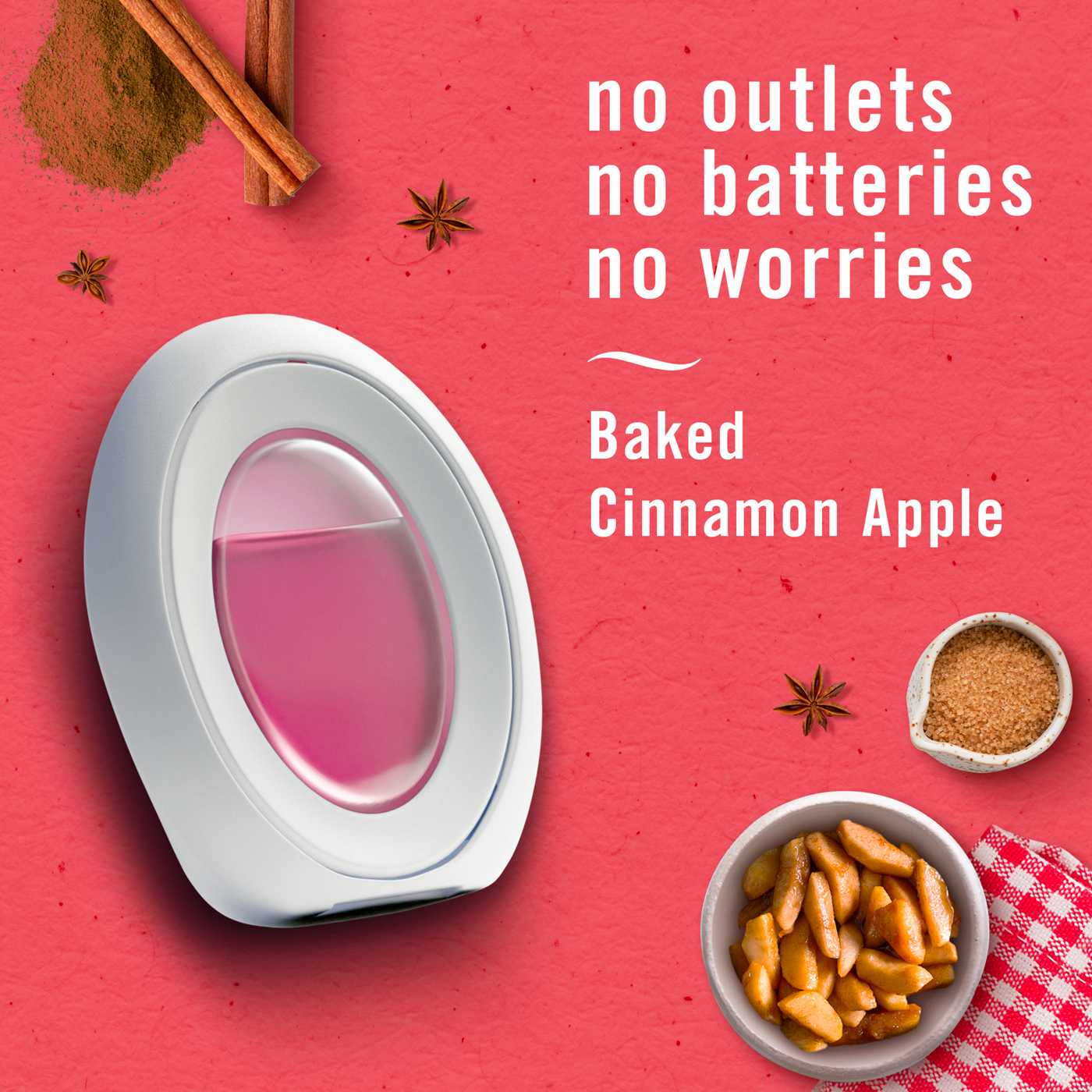 Febreze Odor Fighter Small Spaces Air Freshener - Baked Cinnamon Apples; image 8 of 10