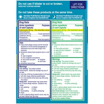 Alka-Seltzer Plus Max Strength Cough, Mucus & Congestion Relief Concentrated PowerMax Gels