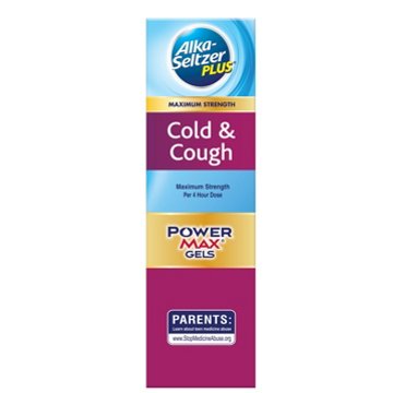Alka-Seltzer Plus Cold & Cough Pain Relief PowerMax Gels, 24 ct
