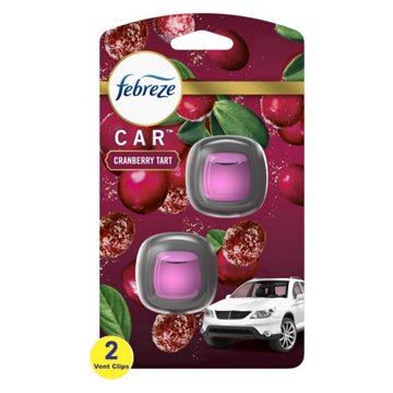 Febreze Car Cranberry Tart Odor-Eliminating Vent Clips
