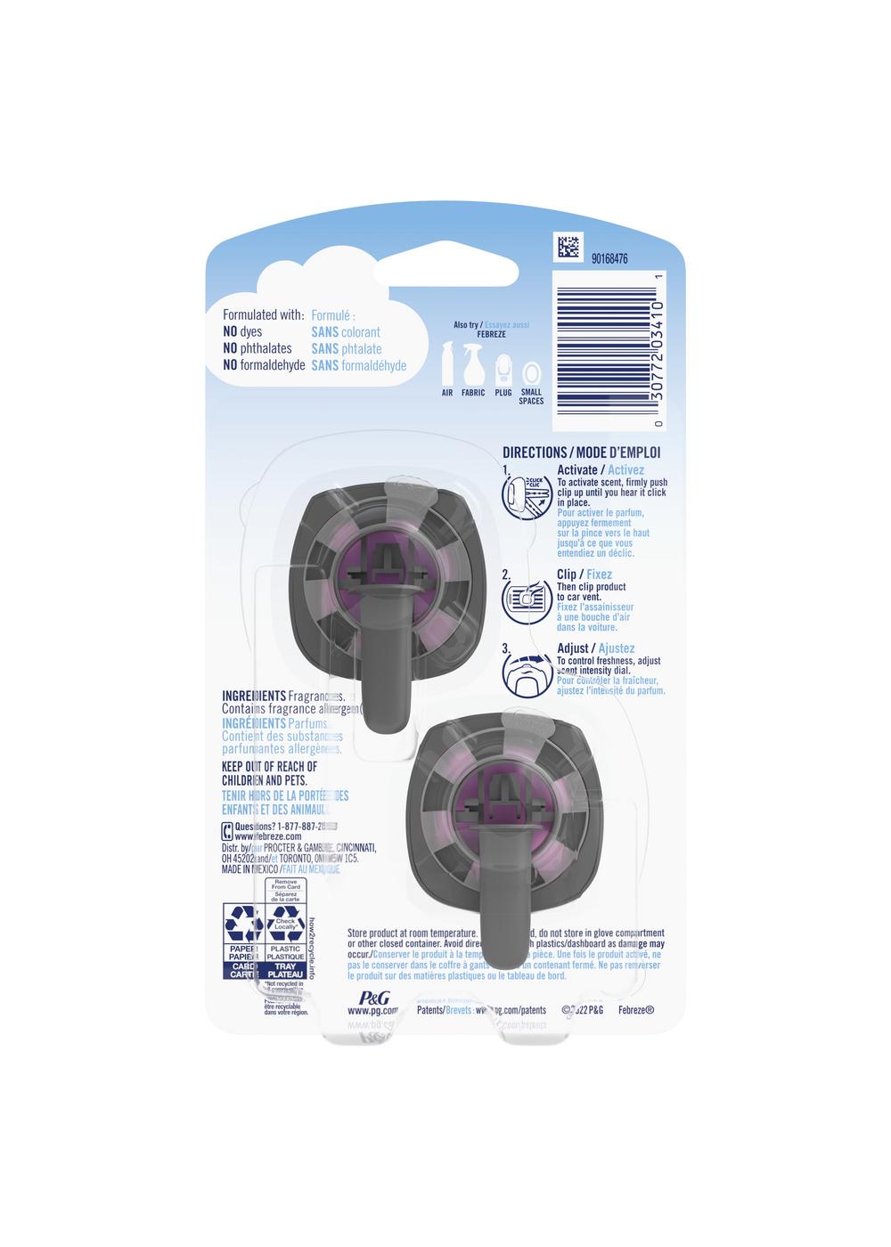 Febreze Car Cranberry Tart Odor-Eliminating Vent Clips; image 7 of 9