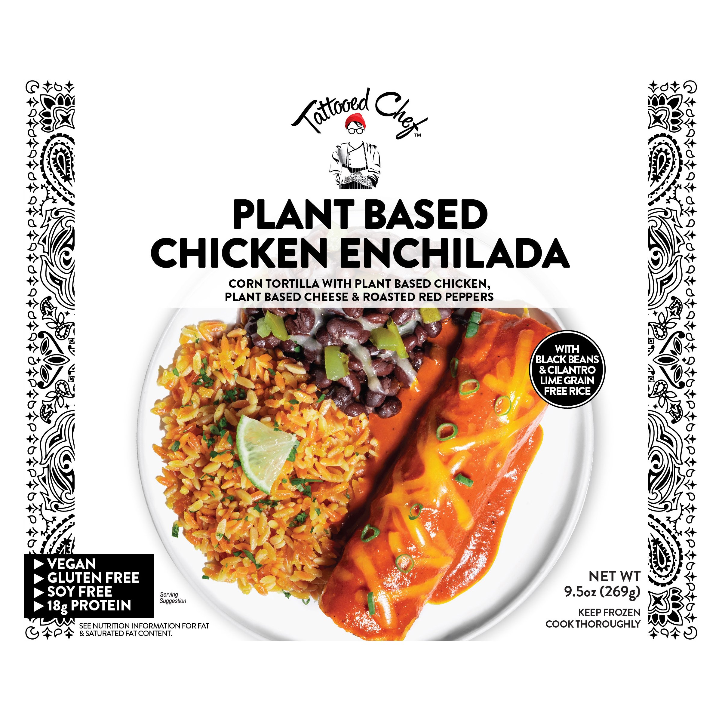 Tattooed Chef Plant Based Chicken Enchilada Shop Entrees & Sides at HEB