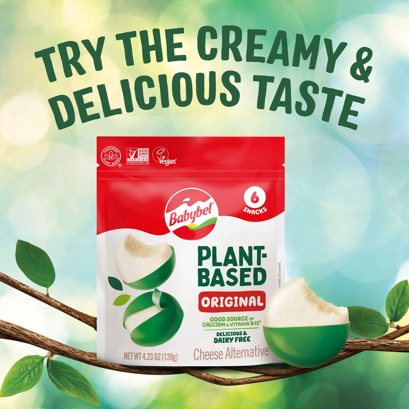 Babybel Plant-Based Vegan Snack Cheese Alternative - Original, 6ct; image 6 of 7