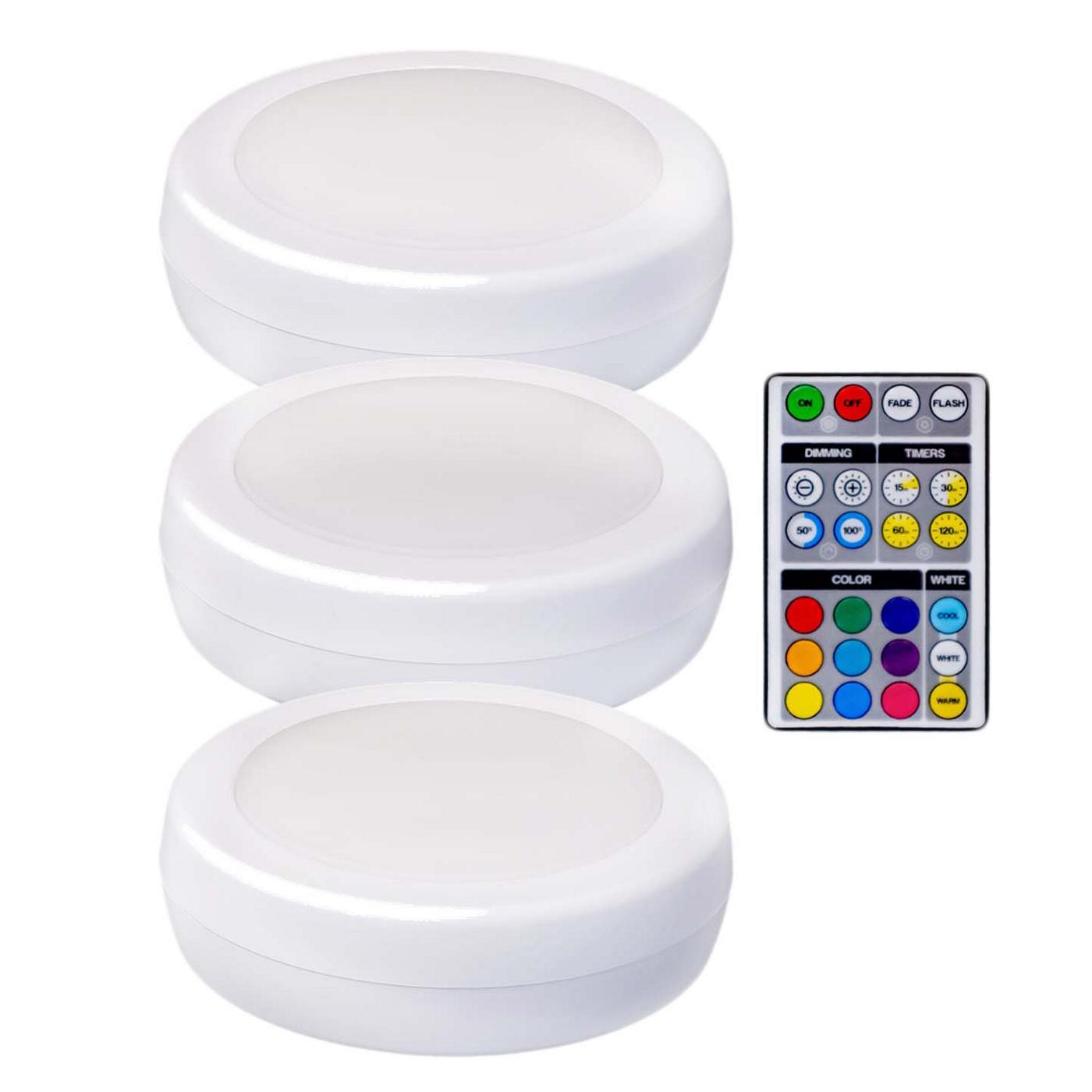 Remote Control Color Changing Puck Light