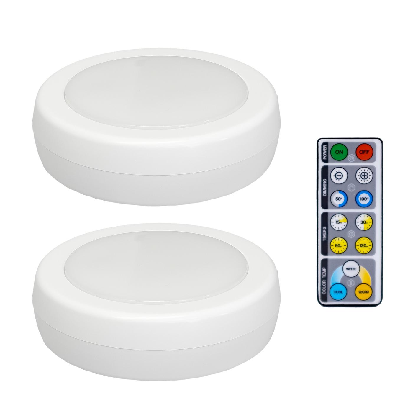 Westek Adjustable Puck Lights - White; image 2 of 2