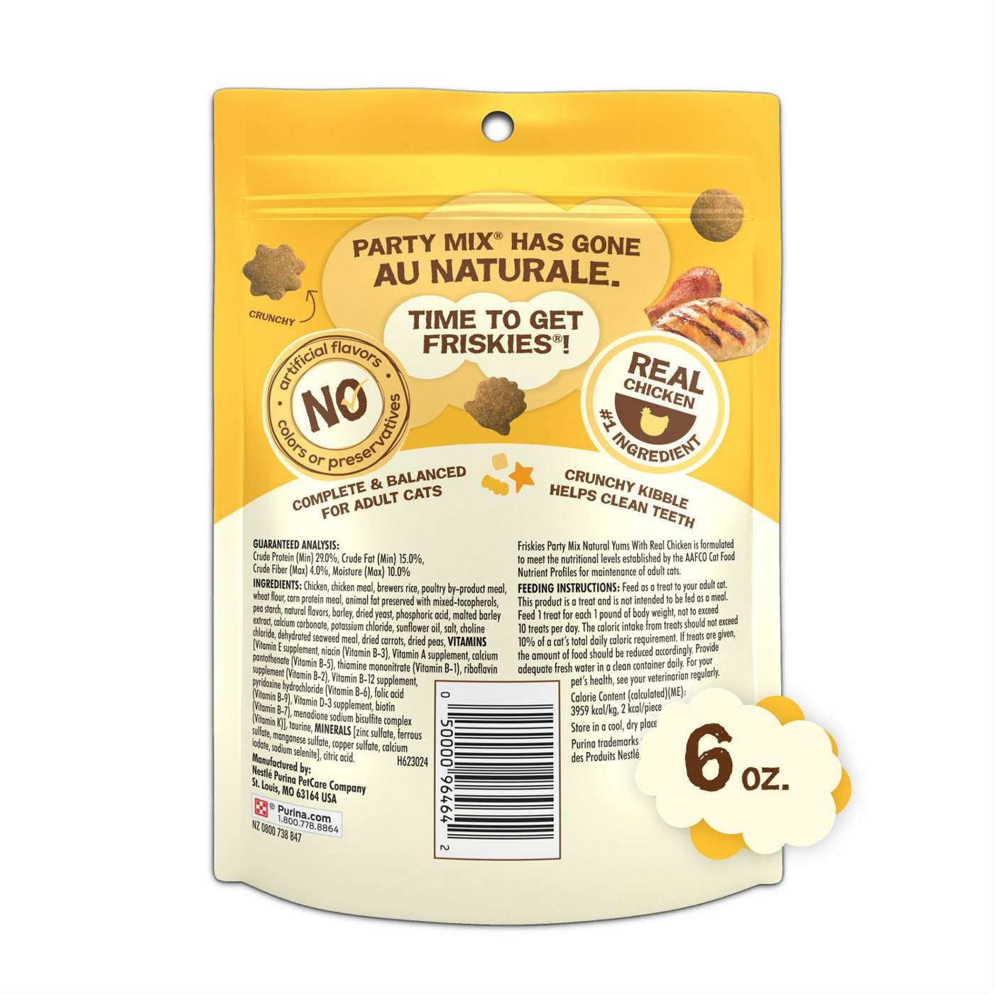 Friskies Purina Natural Cat Treats Party Mix Natural Yums - Real Chicken; image 3 of 5