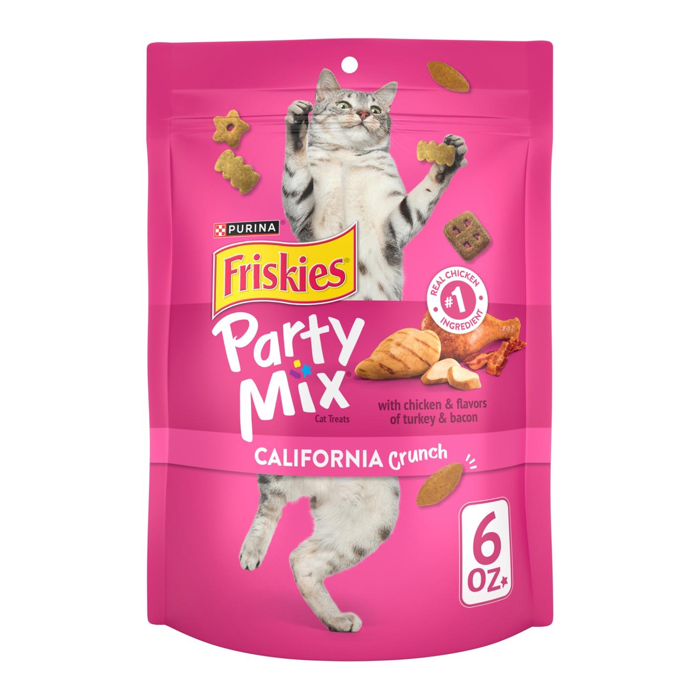 Friskies Purina Friskies Made in USA Facilities Cat Treats, Party Mix California Crunch With Chicken; image 1 of 8