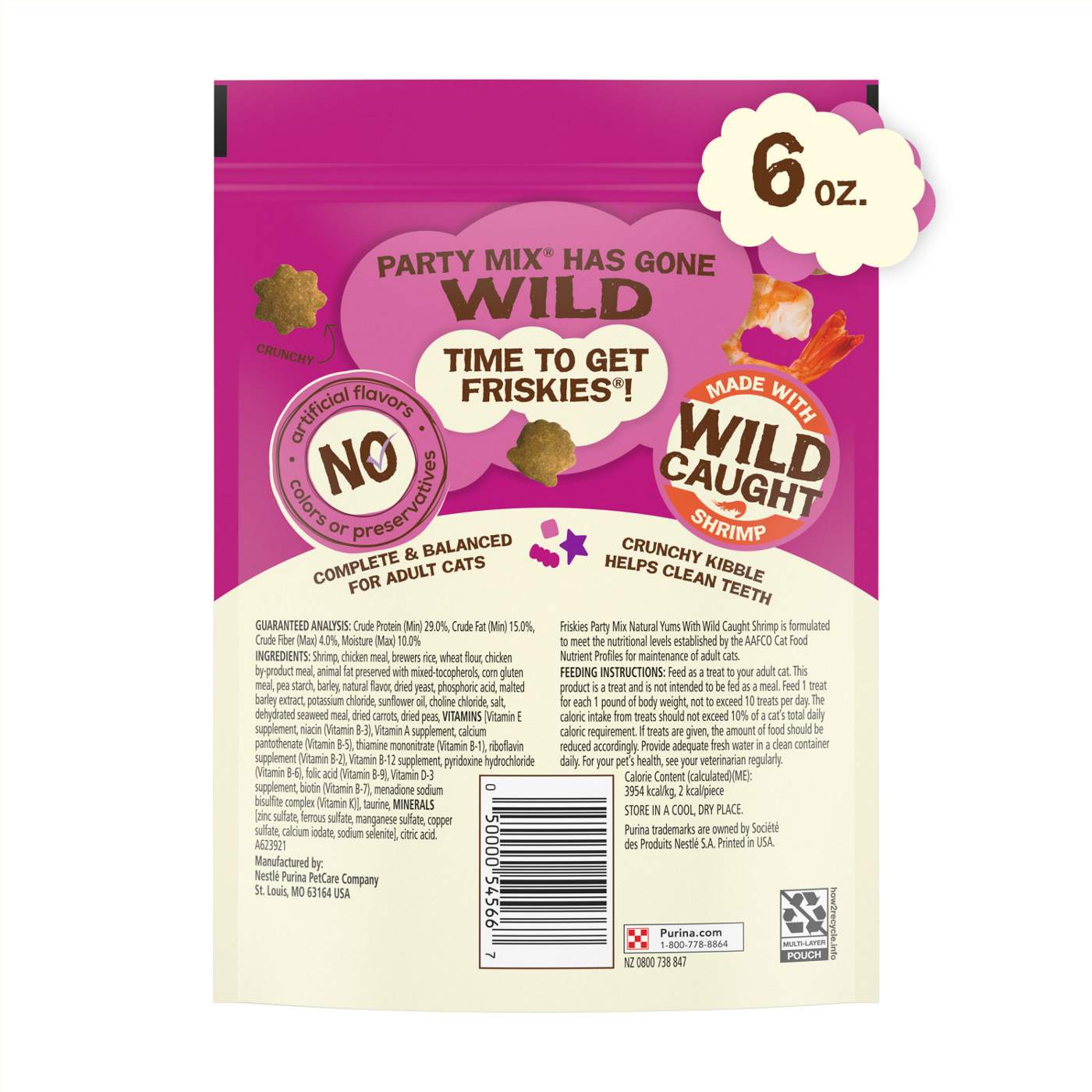 Friskies Purina Friskies Party Mix Cat Treats, Natural Yums With Wild Shrimp; image 5 of 7