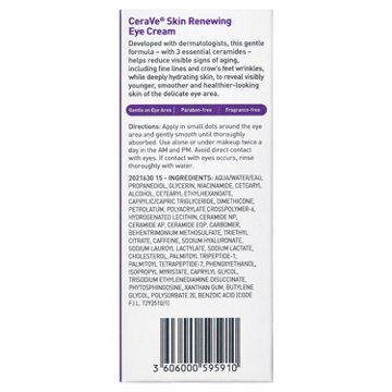 CeraVe Skin Renewing Eye Cream, 0.5 oz
