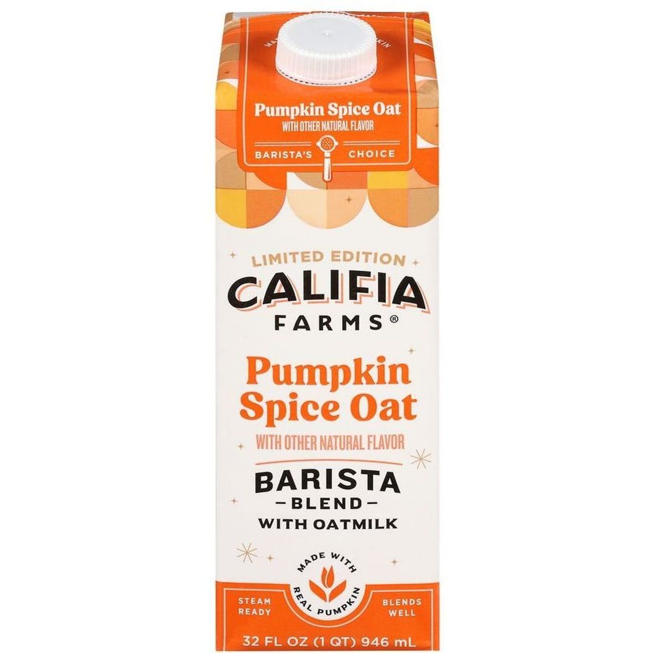 Califia Farms Pumpkin Spice Oat Milk Barista Blend Liquid Coffee