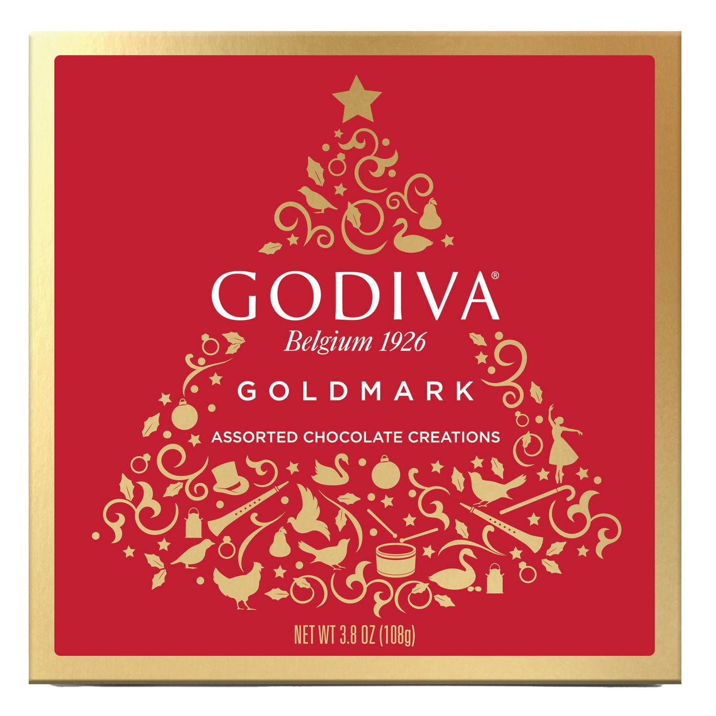 Godiva Goldmark Assorted Chocolate Creations Christmas Gift Box, 9 pc; image 1 of 2