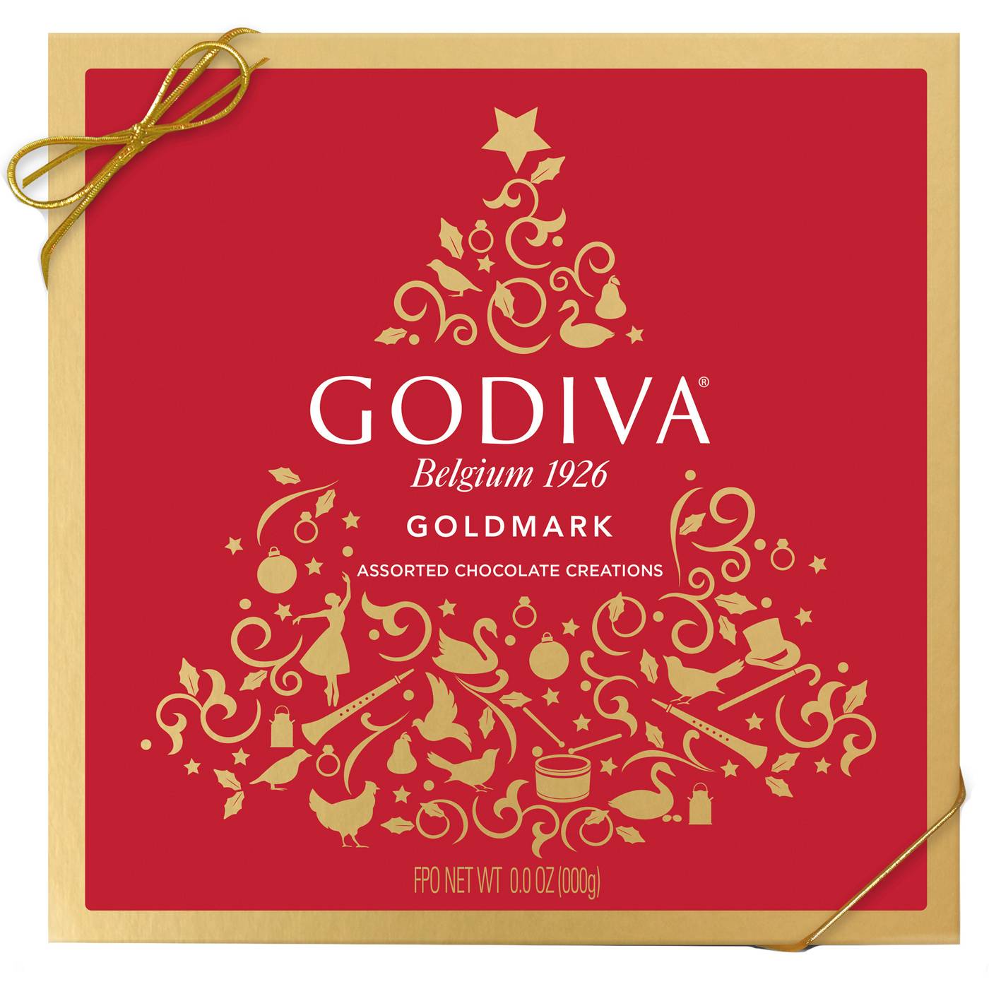 Godiva Goldmark Assorted Chocolate Creations Christmas Gift Box, 18 pc; image 1 of 2