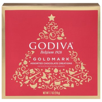 Godiva Goldmark Assorted Chocolate Creations Christmas Gift Box, 18 pc