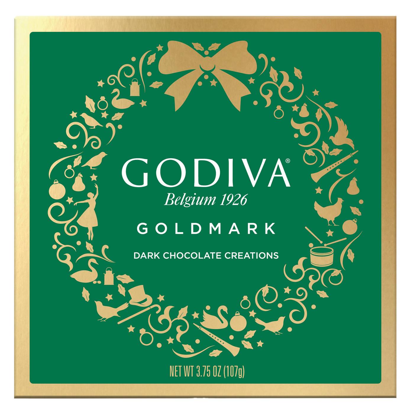 Godvia Goldmark Assorted Dark Chocolate Creations Christmas Gift Box, 9 pc; image 1 of 2