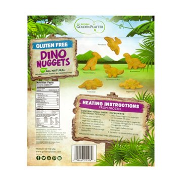 Golden Platter Gluten Free Frozen Dino Chicken Nuggets, 18 oz