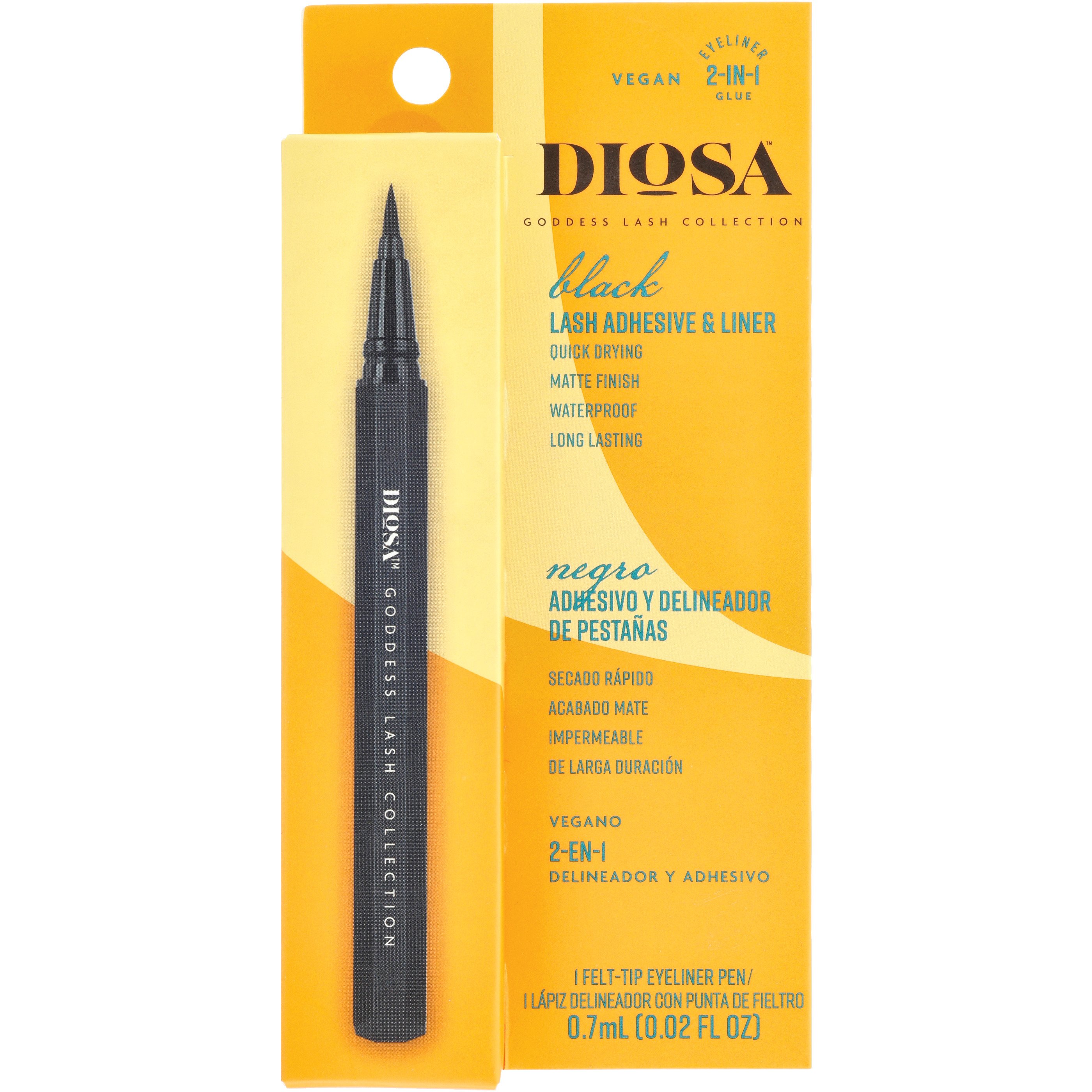Diosa Lash Adhesive & Liner Black Shop False Eyelashes at HEB