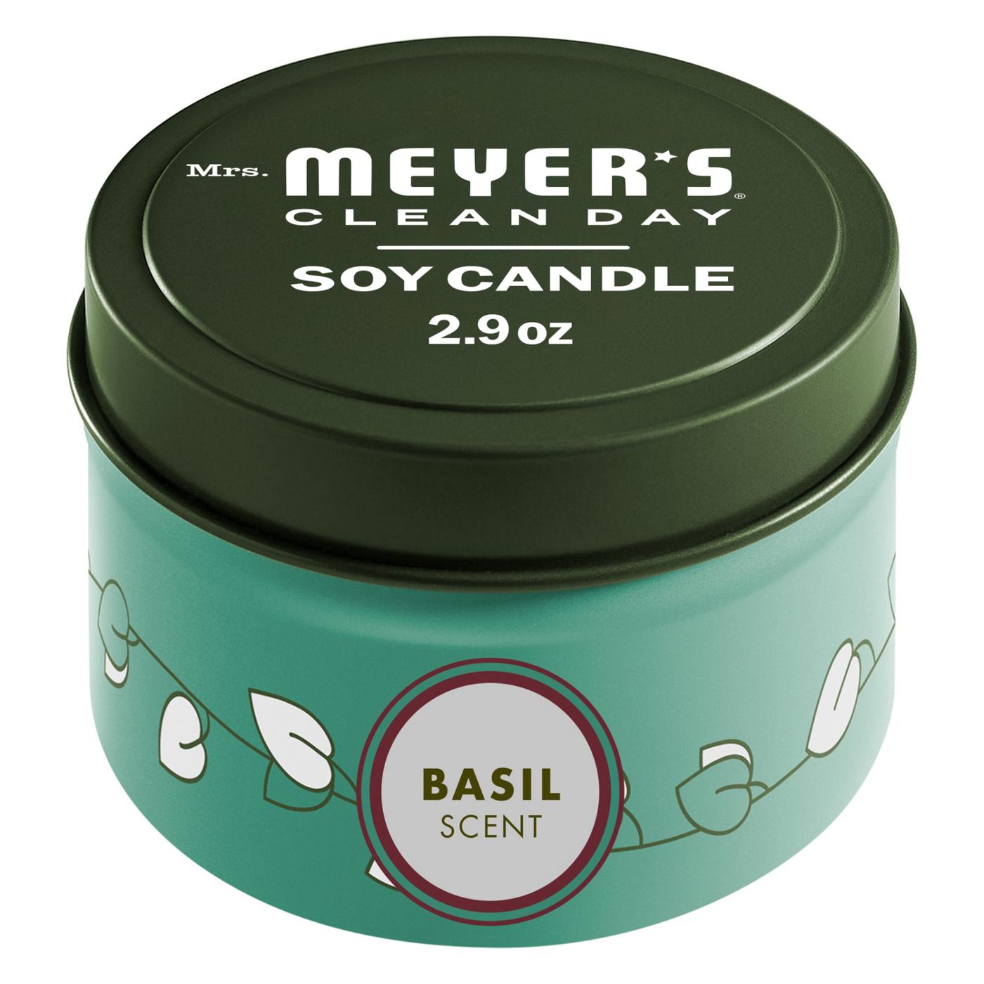 Mrs. Meyer's Clean Day Basil Candle Tin; image 1 of 2