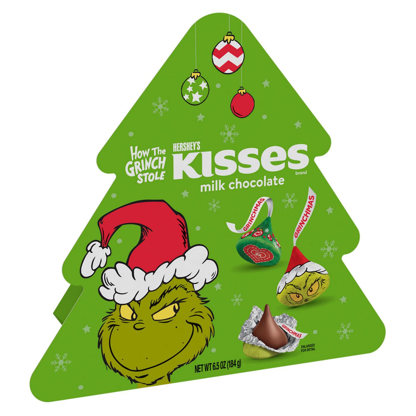 Hershey's Kisses Grinch Milk Chocolate Christmas Tree Candy Gift Box; image 6 of 7