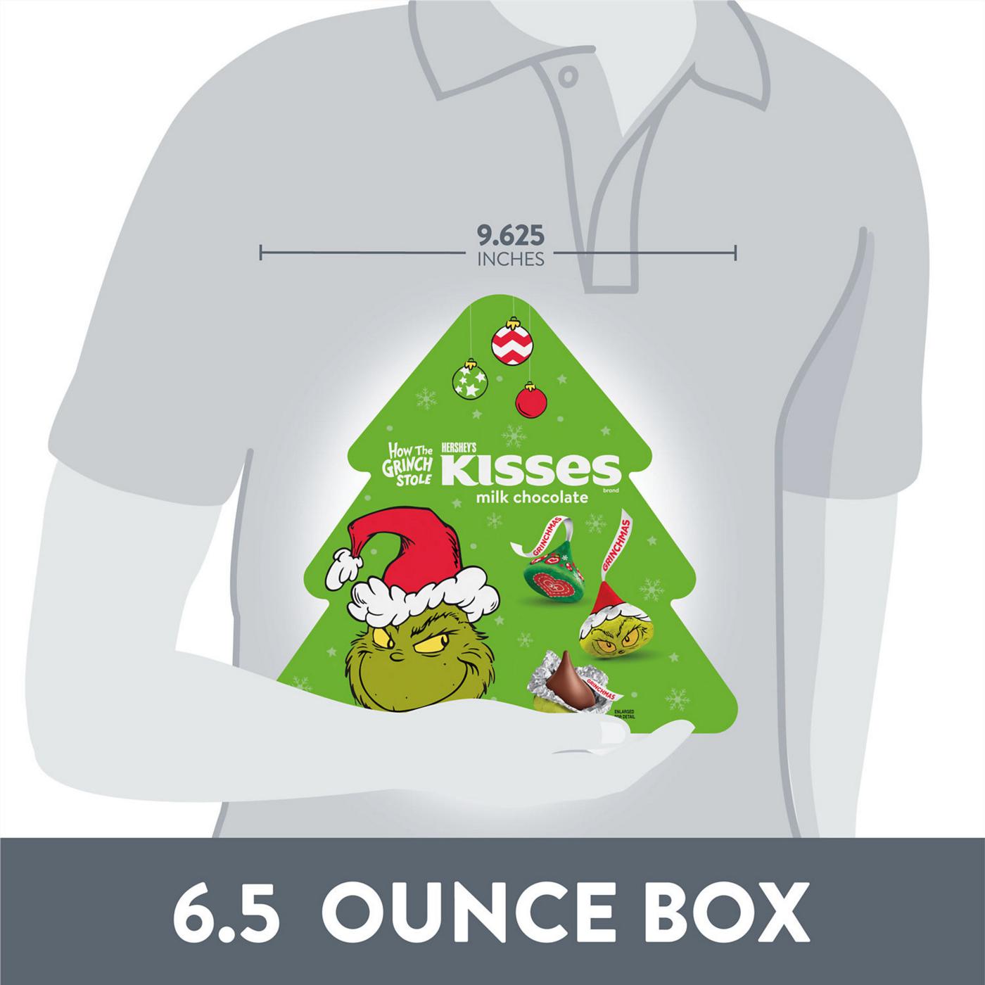 Hershey's Kisses Grinch Milk Chocolate Christmas Candy Gift Box; image 8 of 8