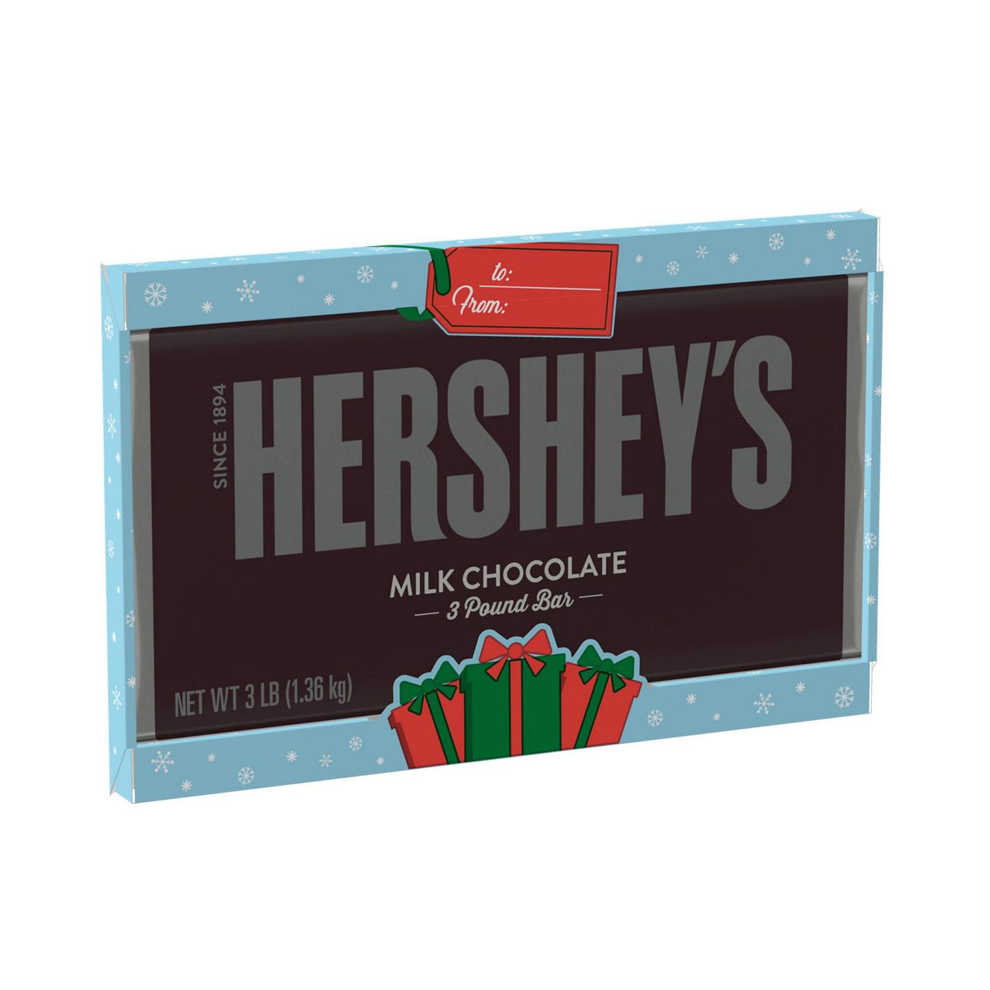 Hershey's Three Pound Milk Chocolate Christmas Candy Bar; image 2 of 8