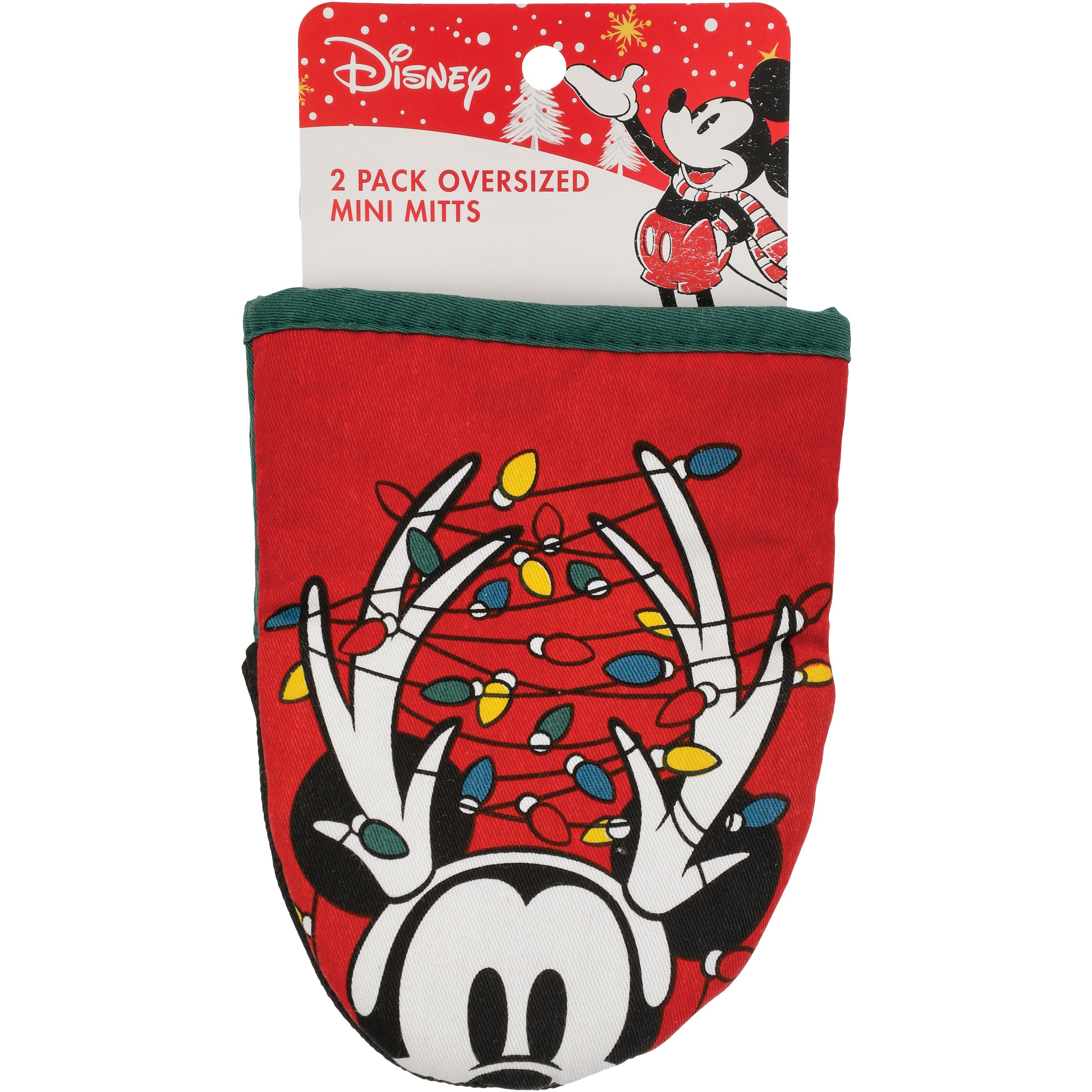 Best Brands Disney Mickey Mouse Christmas Oversized Mini Oven Mitts