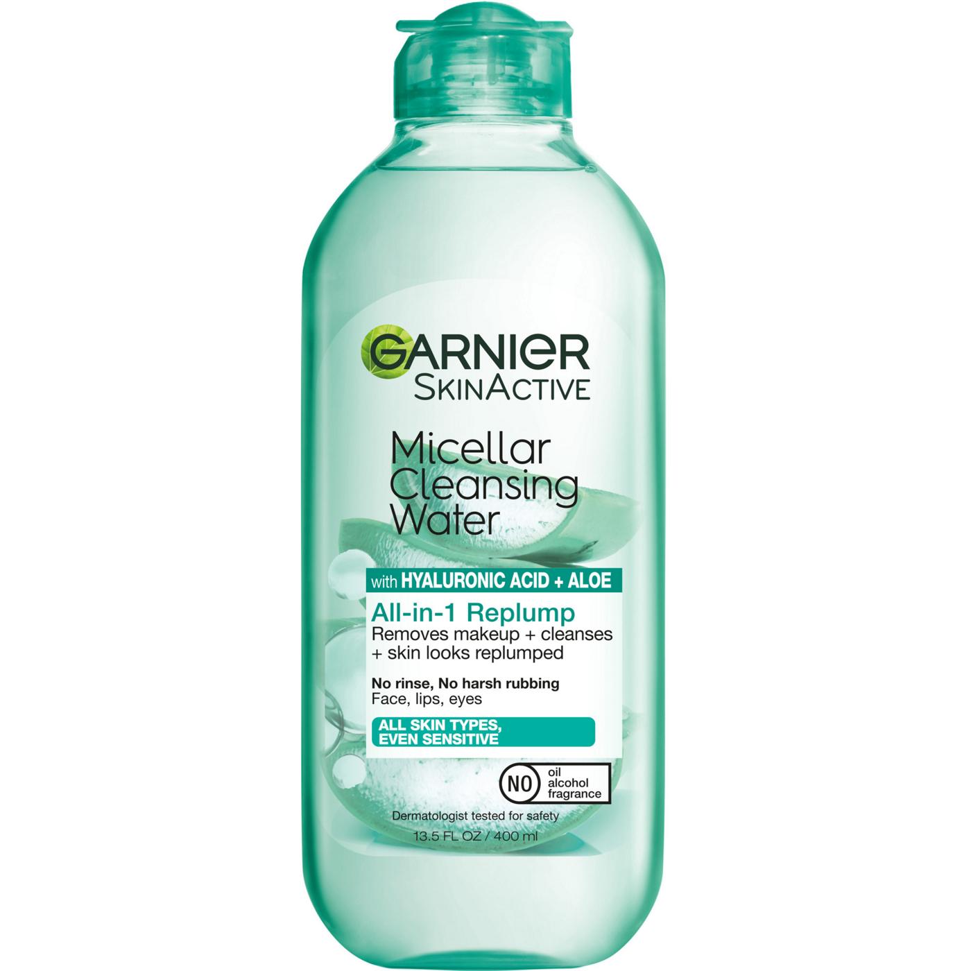 Garnier SkinActive Micellar Cleansing Water All-in-1 Replump; image 1 of 9