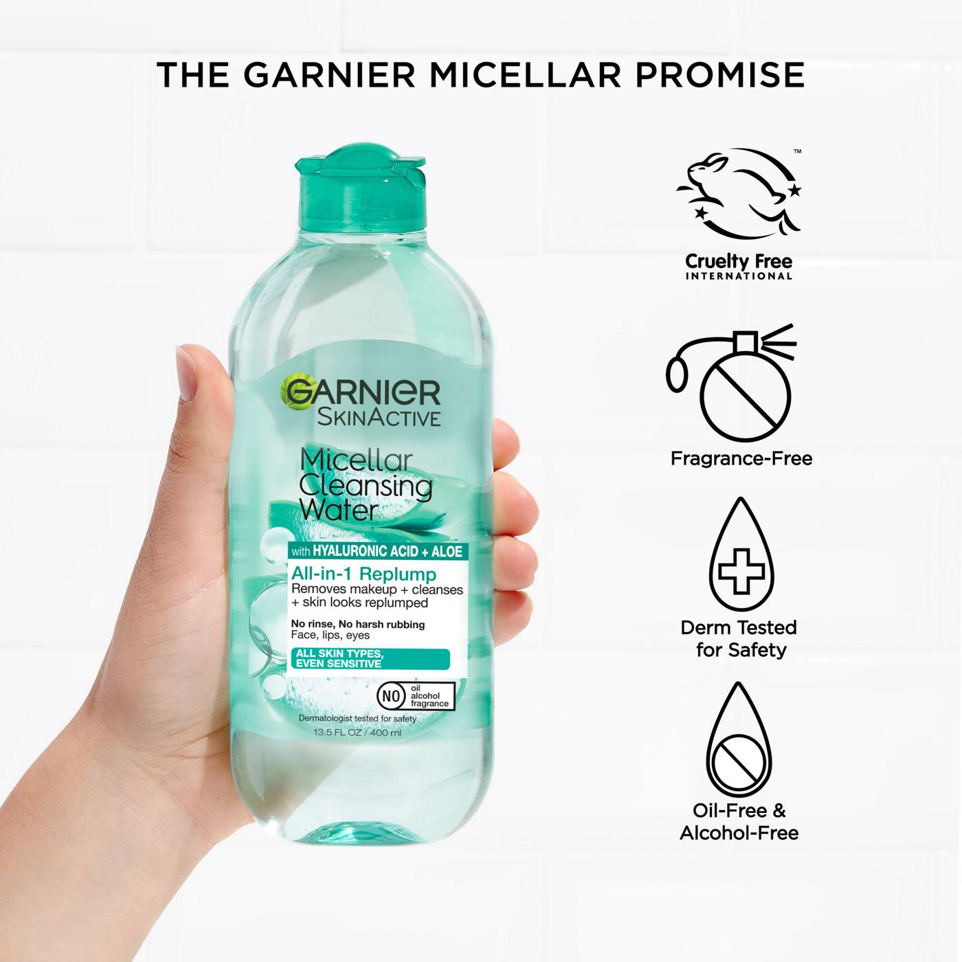 Garnier SkinActive Micellar Cleansing Water All-in-1 Replump; image 9 of 9