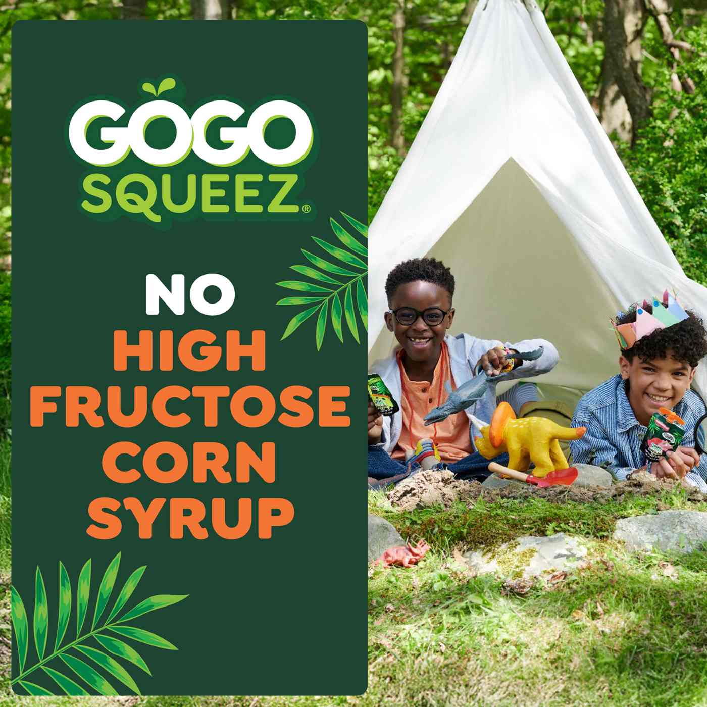 GoGo squeeZ Fruit & VeggieZ Dino Pear Peach Carrot Applesauce Pouches; image 6 of 9