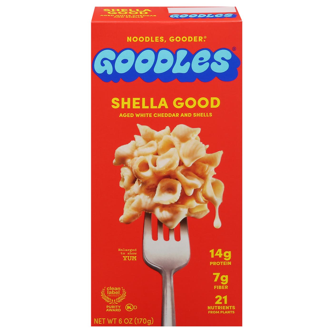 Goodles Shella Good + Protein Aged White Cheddar & Shells; image 1 of 4