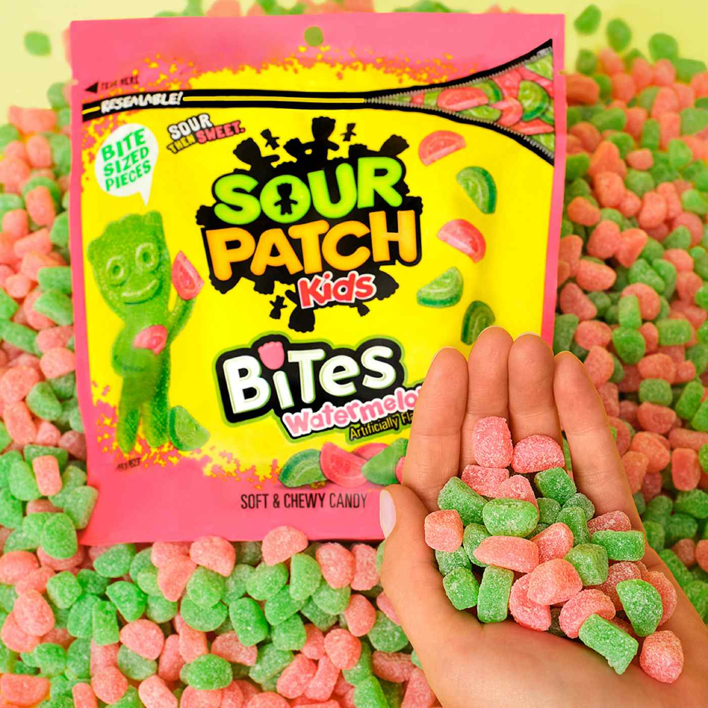 Sour Patch Kids Bites Watermelon Soft & Chewy Candy; image 4 of 9