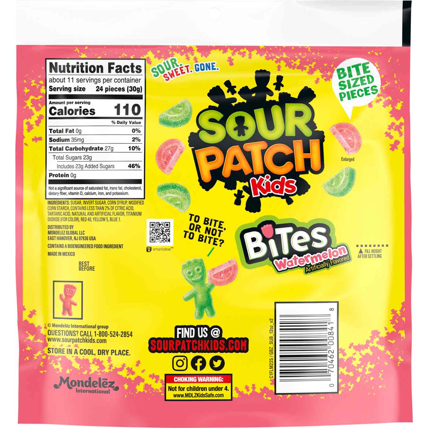 Sour Patch Kids Bites Watermelon Soft & Chewy Candy; image 8 of 9