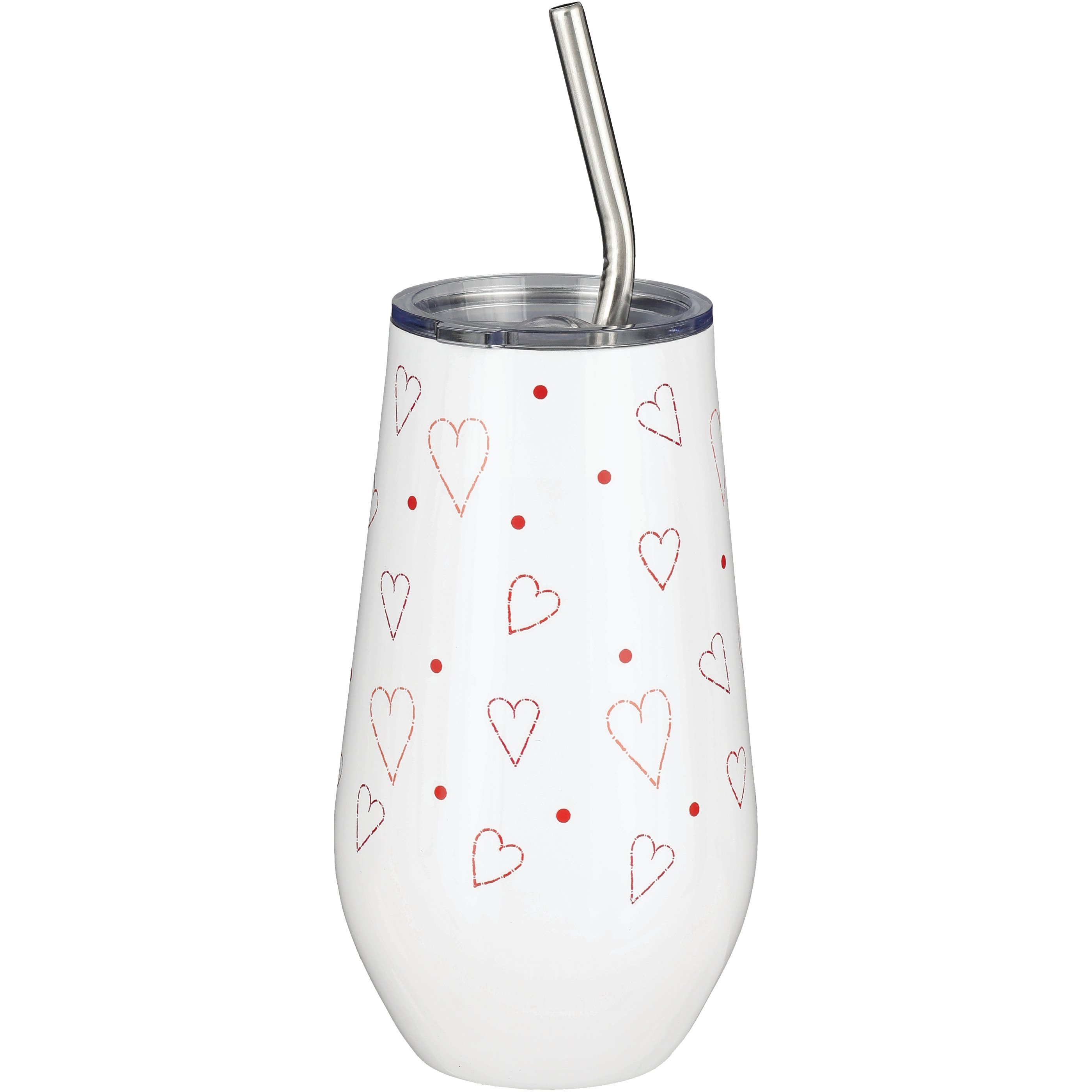 Destination Holiday Doily Hearts Stainless Steel Valentine Tumbler