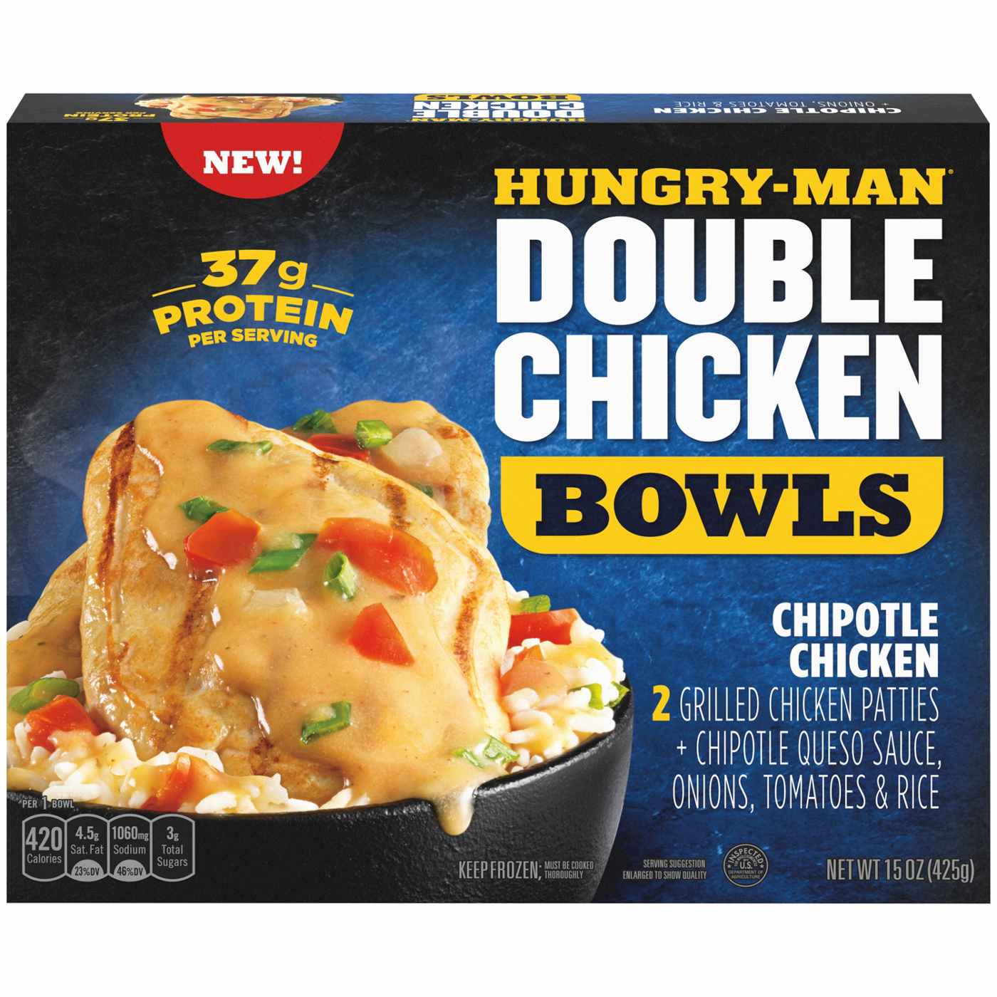 Hungry Man Double Chicken Bowls Chipotle Chicken; image 1 of 7