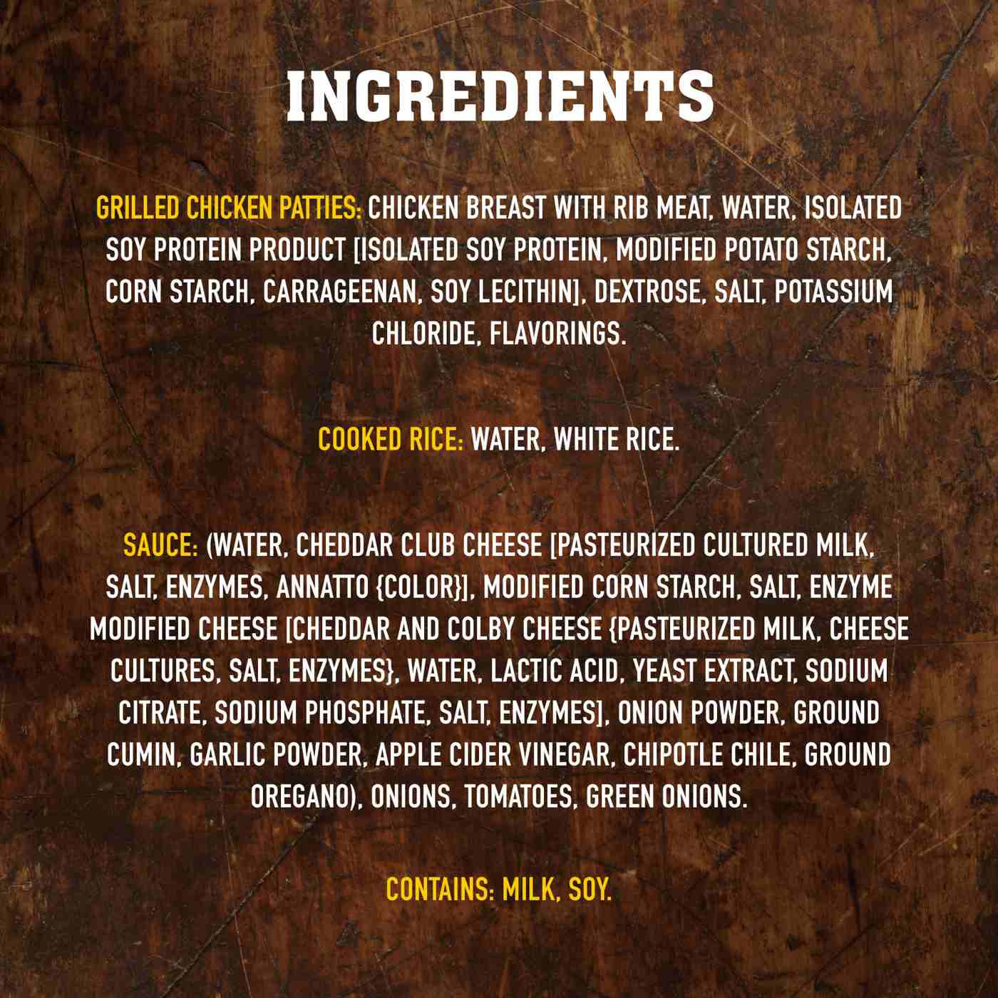 Hungry Man Double Chicken Bowls Chipotle Chicken Shop Entrees & sides