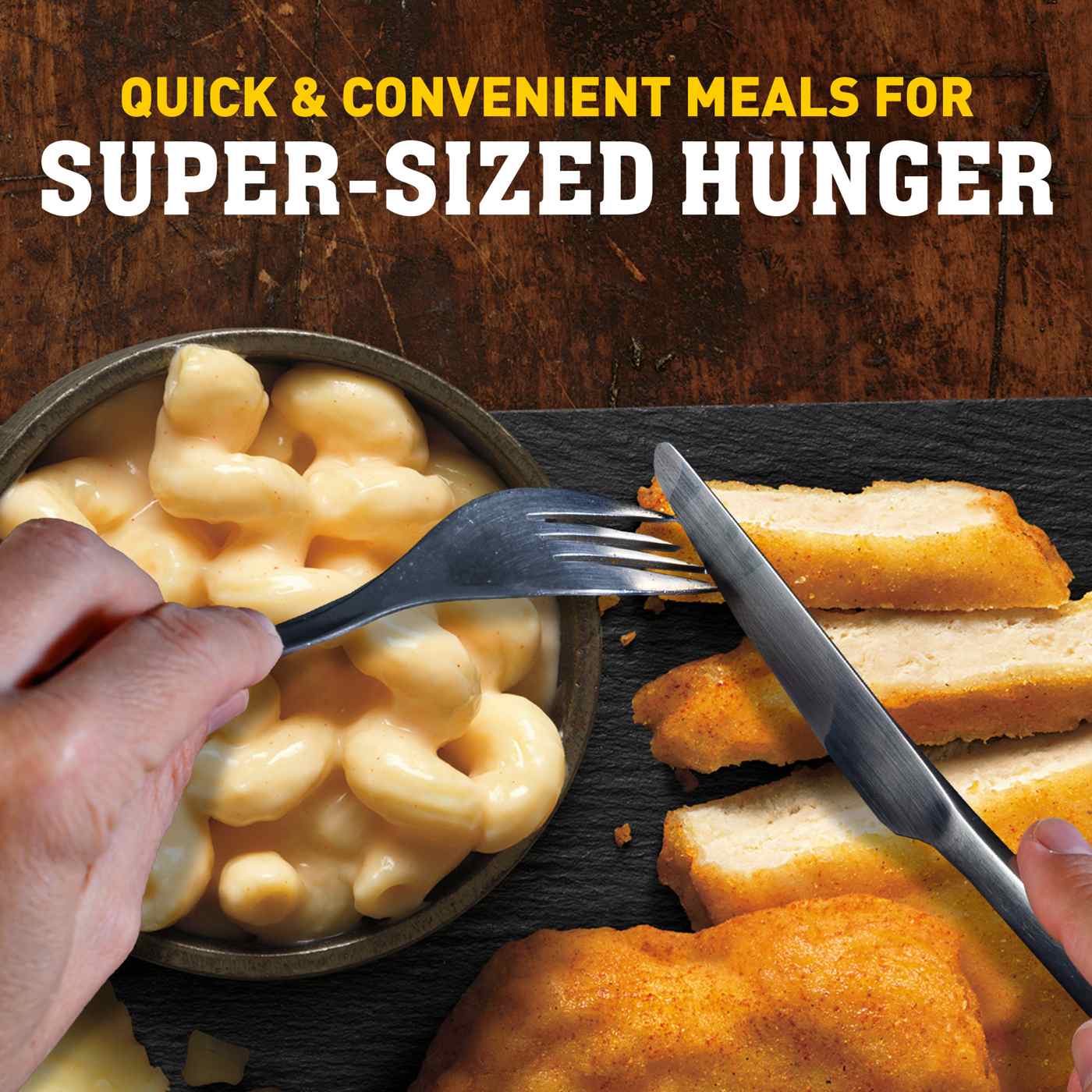 Hungry-Man Double Chicken Bowls Boneless Fried Chicken Patties Frozen Meal; image 4 of 7