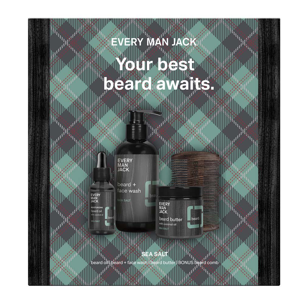 Every Man Jack Sea Salt Beard Kit Shop Bath & Skin Care at HEB