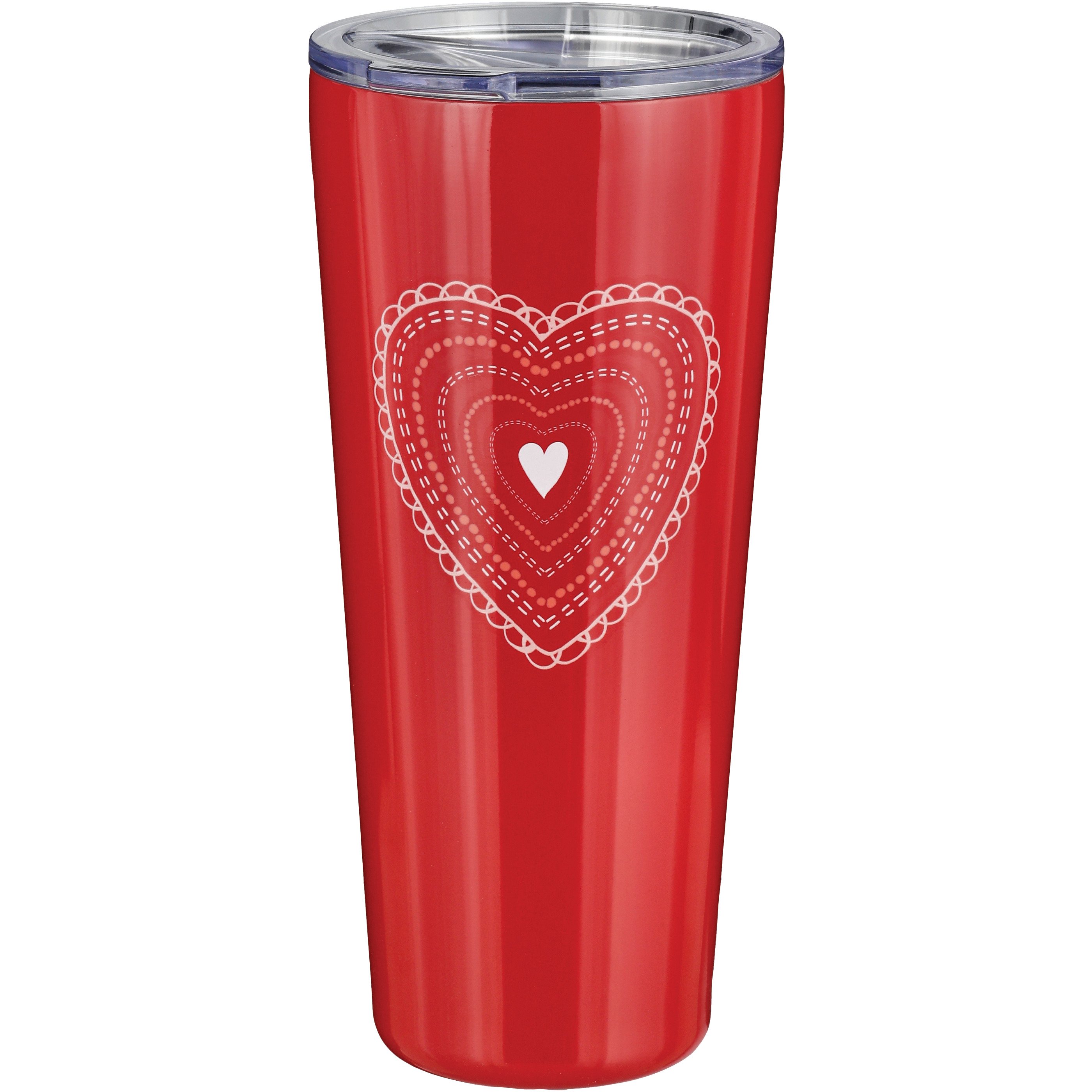 Destination Holiday Doily Hearts Stainless Steel Valentine Tumbler