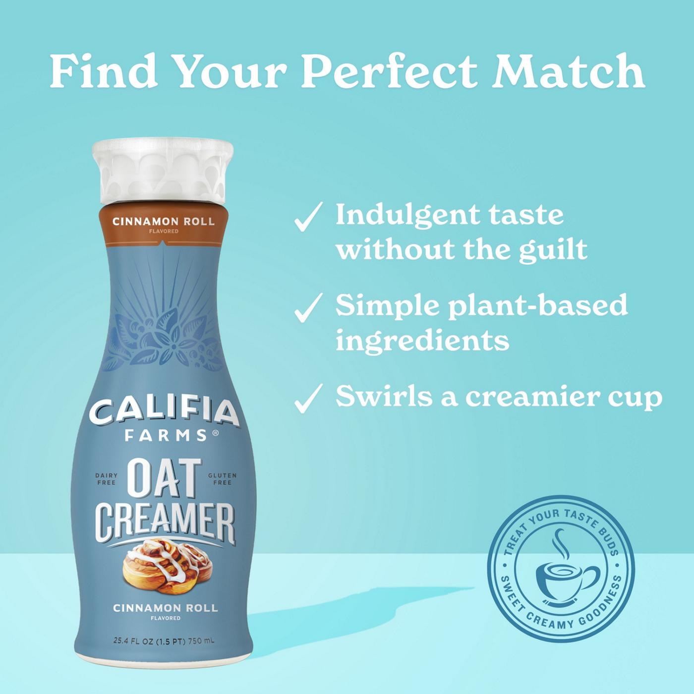 Califia Farms Cinnamon Roll Oat Milk Coffee Creamer; image 2 of 2