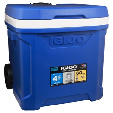 Igloo Profile II Hard Side Roller Cooler - Blue, 60 qt