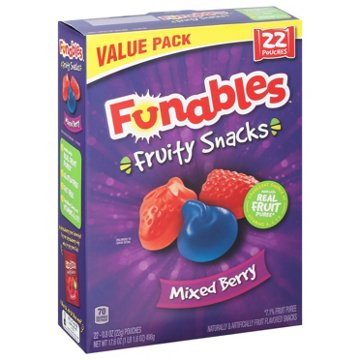 Funables Mixed Berry Fruit Snacks, 22 ct
