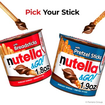 Nutella & Go! Hazelnut Spread + Breadsticks - Family Pack, 10 pk