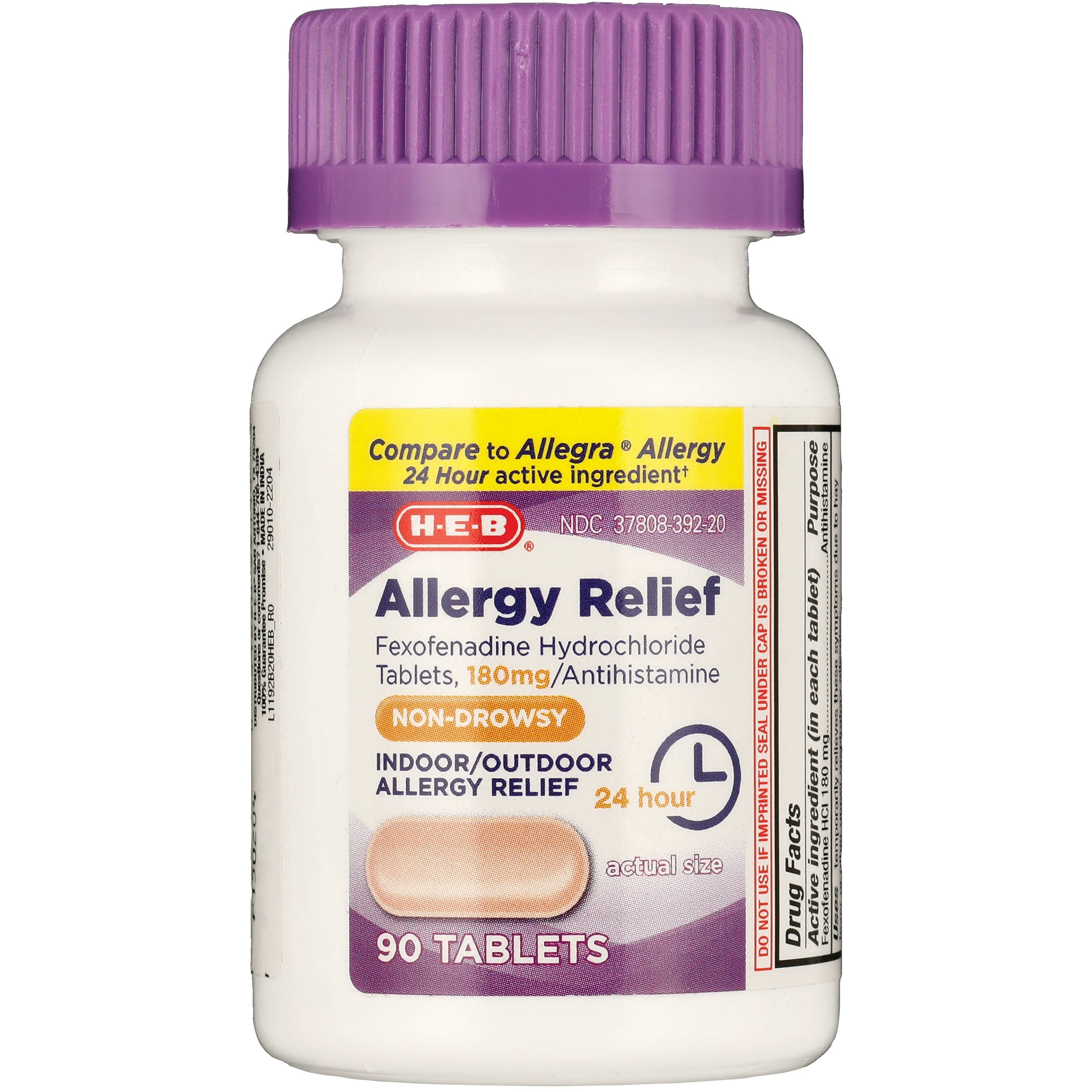 HEB Allergy Relief Fexofenadine 24 Hour Tablets 180 mg Shop Sinus