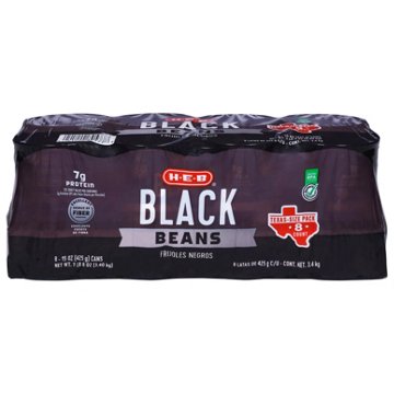H-E-B Black Beans - Texas-Size Pack, 8 ct