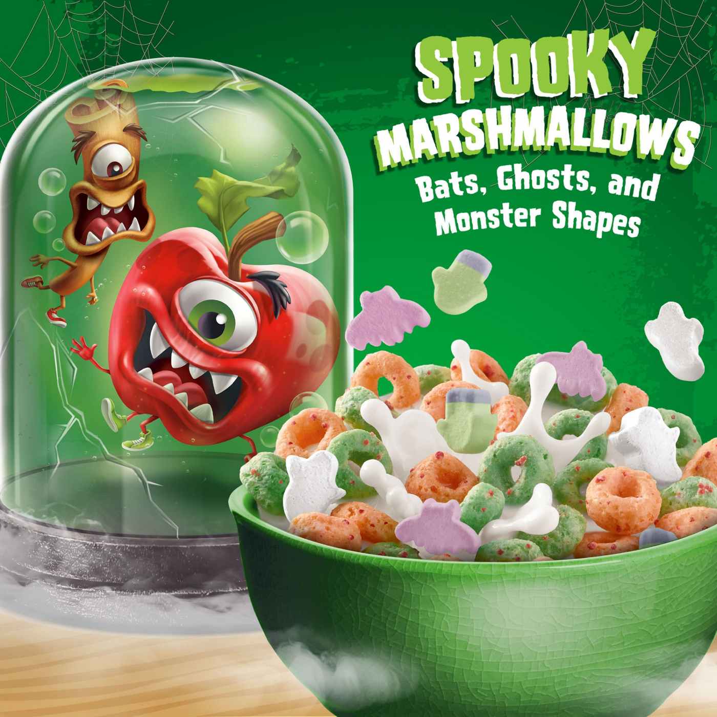 Kellogg's Apple Jacks with Spooky Marshmallows Cereal; image 2 of 3