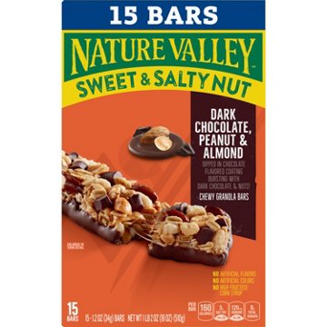 Nature Valley Sweet & Salty Nut Dark Chocolate Peanut and Almond Granola Bars